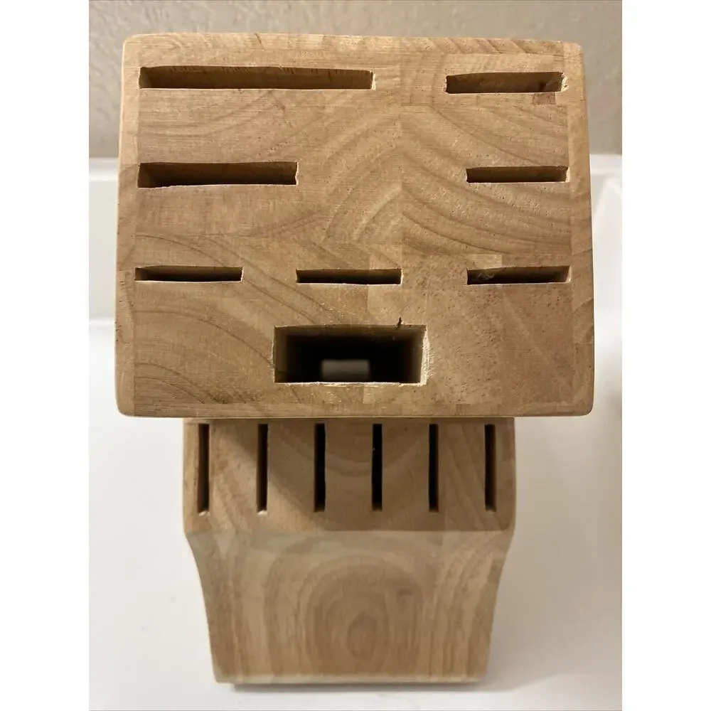 Chicago Cutlery Wooden Knife Block Only No Knives 14 Slots Excellent Condition